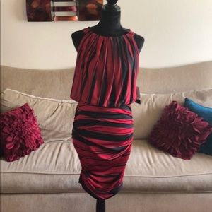 Black and Red stripped Dress